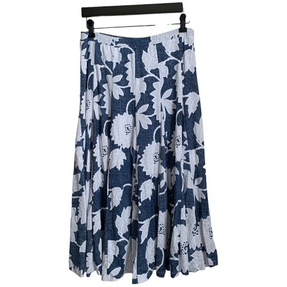 Philosophy Skirt with White Flowers - Size Large - Boho Sway Skirt - Stretchy - Picture 2 of 8